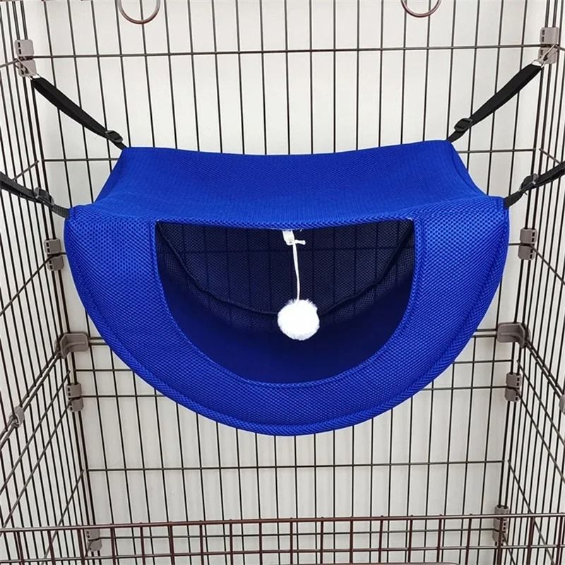 Cat Hammock Mesh Hanging Bed For Cages Small Animal Sleeping House 8