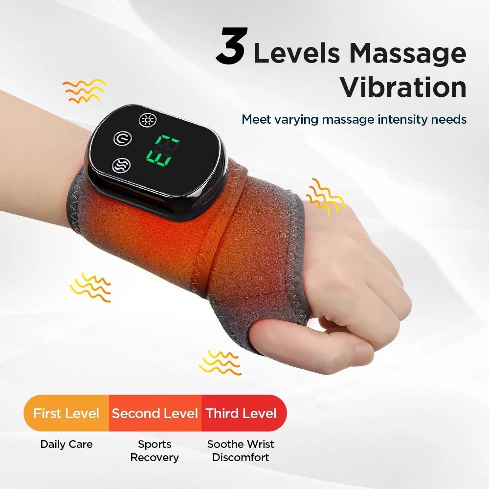 Electric Heating Wrist And Ankle Brace With Vibration Massage And Hot Compress 1