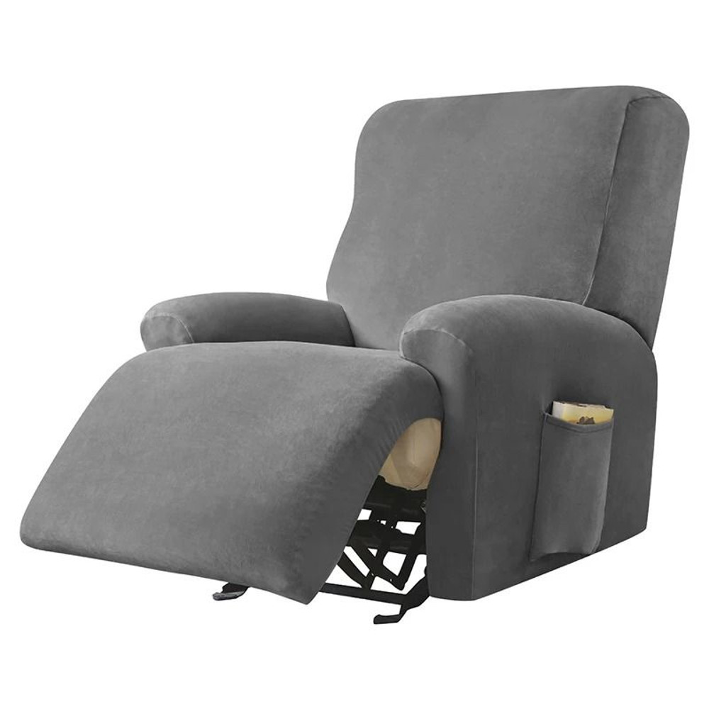 Stretch Recliner Sofa Cover One Seater Armchair Slipcover With Elastic Jacquard Fabric 19