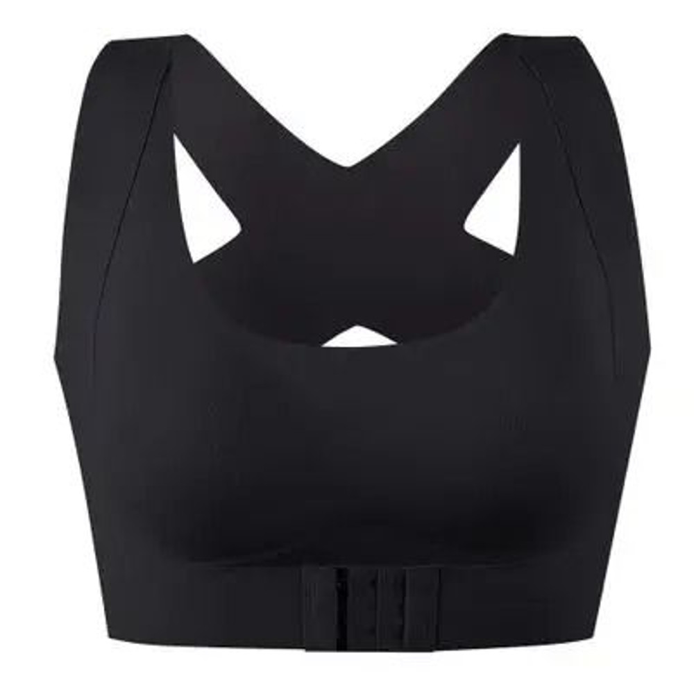 Womens Push Up Bra Posture Corrector Bralette With Front Closure And Cross Back Support 12