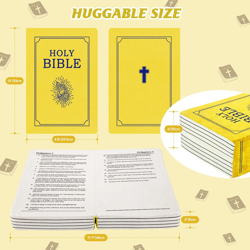 Bible Memory Foam Pillow John 3 Verse Soft Pink Throw Cushion 9