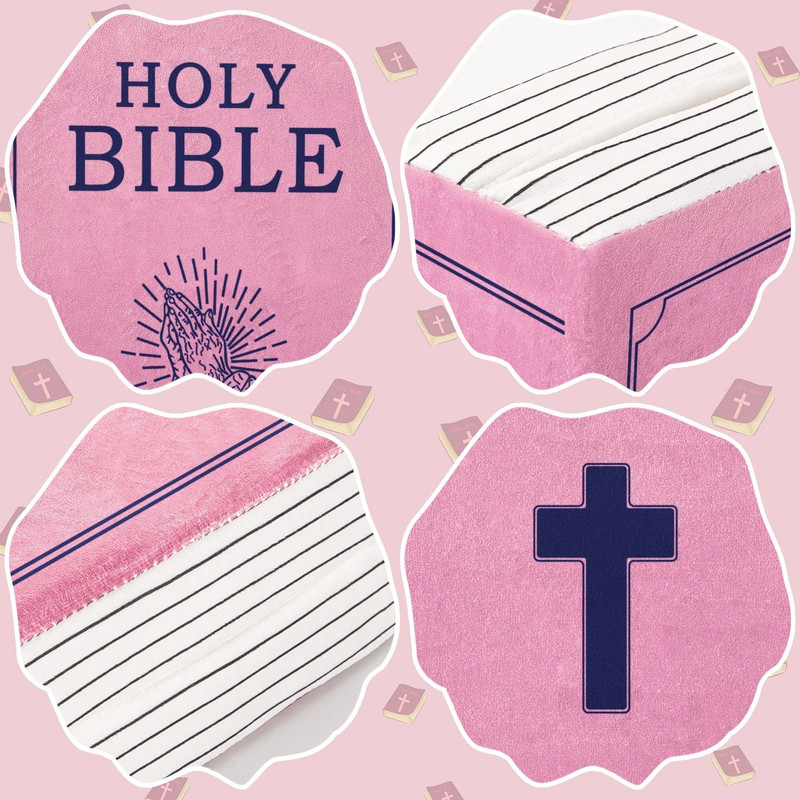 Bible Memory Foam Pillow John 3 Verse Soft Pink Throw Cushion 1