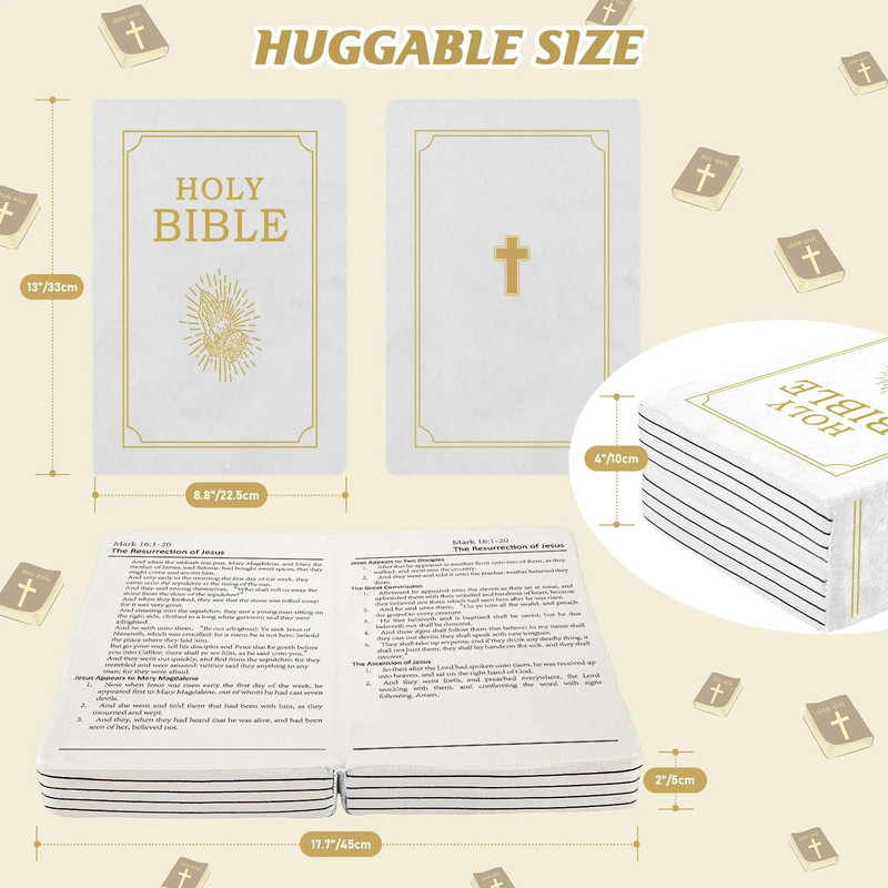 Bible Memory Foam Pillow John 3 Verse Soft Pink Throw Cushion 11