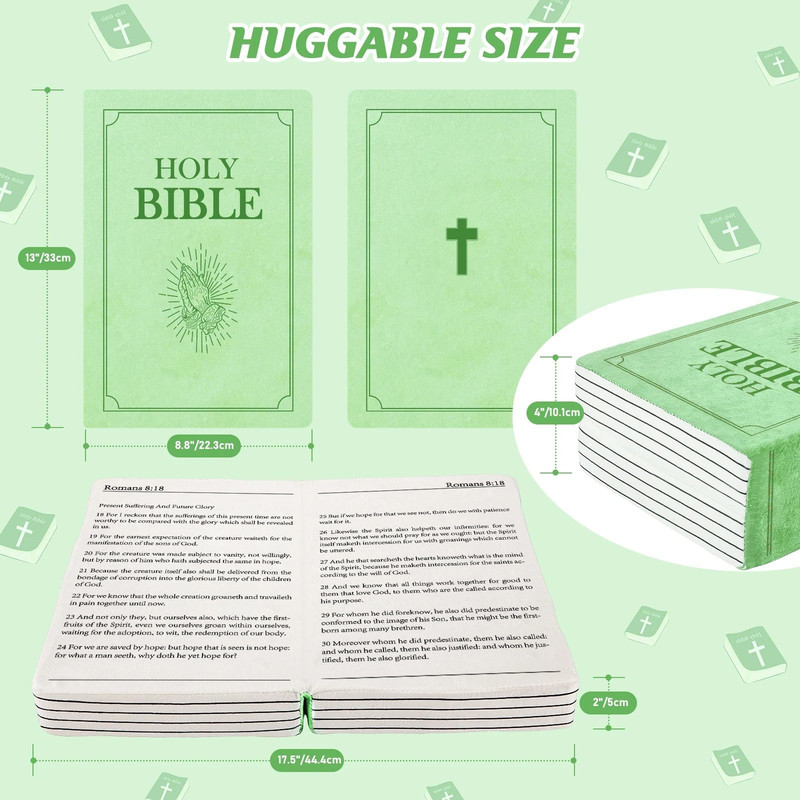 Bible Memory Foam Pillow John 3 Verse Soft Pink Throw Cushion 13