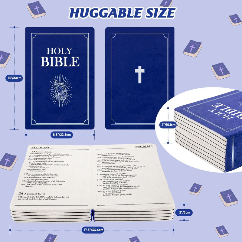 Bible Memory Foam Pillow John 3 Verse Soft Pink Throw Cushion 14