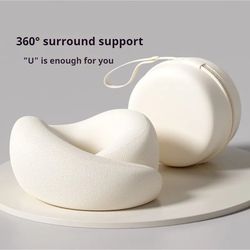 memory foam neck support pillow contour u shape travel back home use
