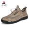 Mens Summer Breathable Leather Mesh Sneakers For Comfortable Outdoor Walking And Casual Style 1