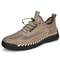 Mens Summer Breathable Leather Mesh Sneakers For Comfortable Outdoor Walking And Casual Style 7