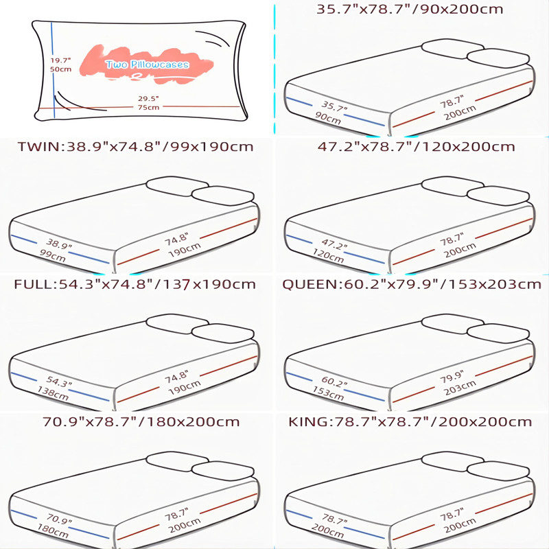 Kuup Satin 3 Piece Bedding Set Polyester Fitted Sheet Pillowcases 2