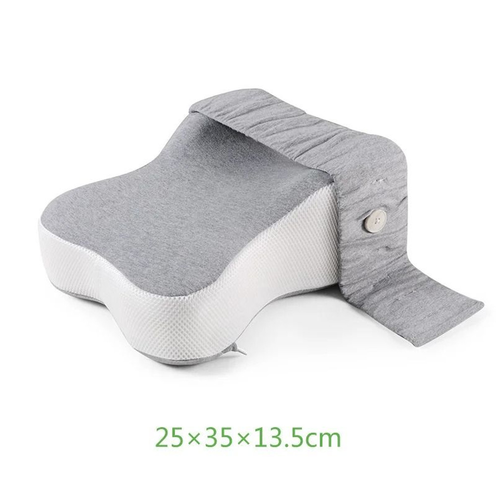 Orthopedic Memory Foam Leg Pillow With Adjustable Strap For Side Sleeping 3