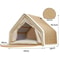 Cat Nest Semi Enclosed Winter Warm Cat House With Sisal Scratching Surface 4