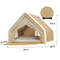 Cat Nest Semi Enclosed Winter Warm Cat House With Sisal Scratching Surface 6