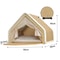Cat Nest Semi Enclosed Winter Warm Cat House With Sisal Scratching Surface 6