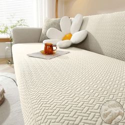 jacquard elastic sofa cover slipcover stretch polar fleece protector