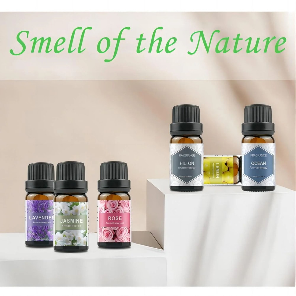 500ML Aromatherapy Oil Diffuser With 6 Essential Oils Set 3