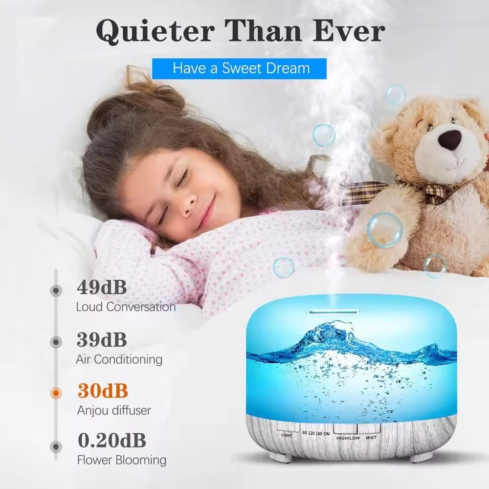 500ML Aromatherapy Oil Diffuser With 6 Essential Oils Set 5