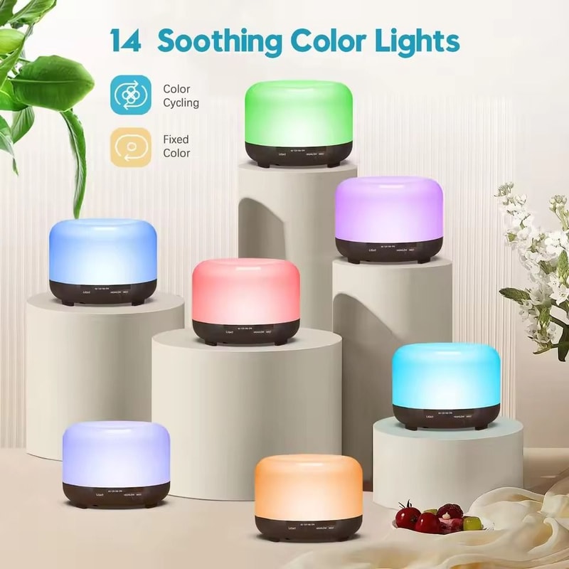 500ML Aromatherapy Oil Diffuser With 6 Essential Oils Set 6