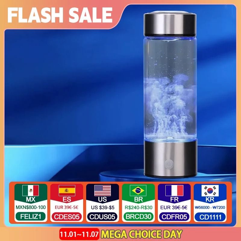 450ML Portable Hydrogen Water Generator With High Concentration In 3 Minute Mode 0