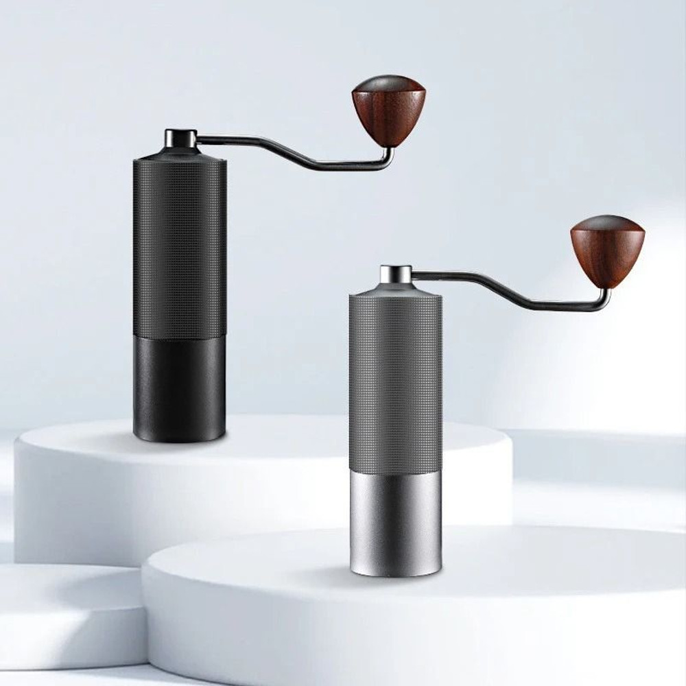 Aluminium Alloy Hand Cranked Coffee Grinder Steel Core Manual Bean Mill 0