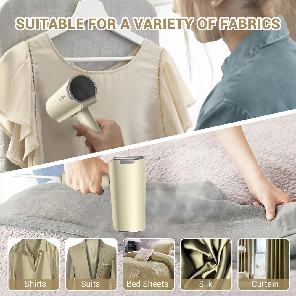 SEJOY Portable Electric Garment Steamer Handheld Clothes Iron With Mite Removal 1
