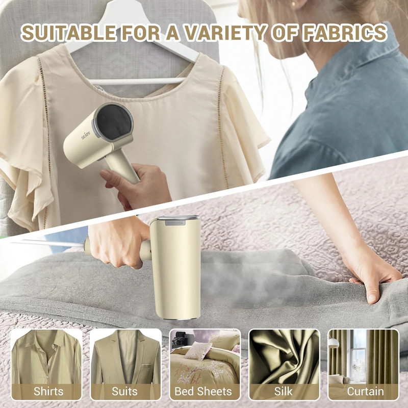 SEJOY Portable Electric Garment Steamer Handheld Clothes Iron With Mite Removal 1