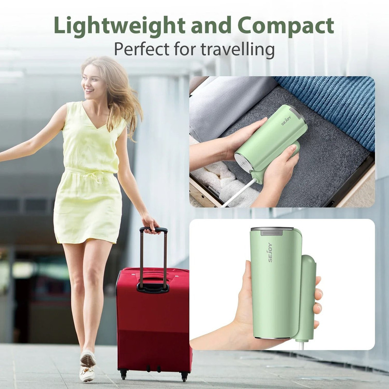SEJOY Portable Electric Garment Steamer Handheld Clothes Iron With Mite Removal 4