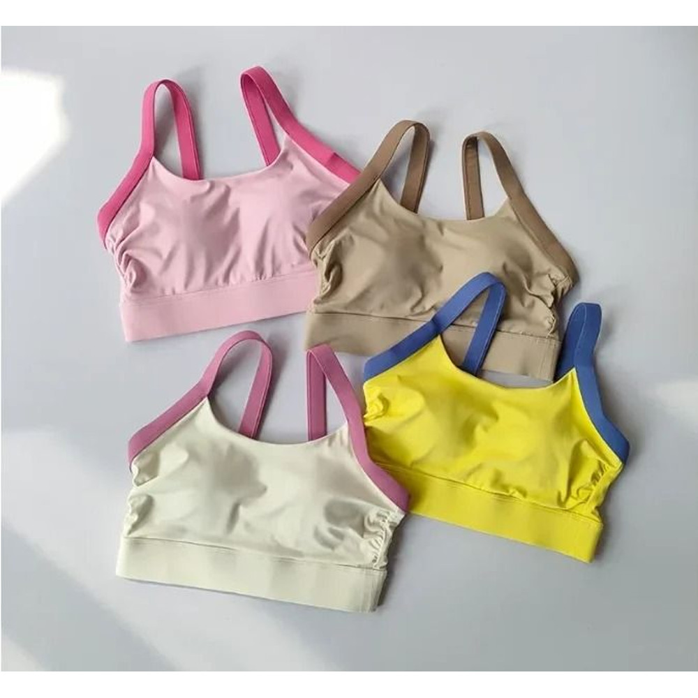 High Intensity Color Block Cross Back Yoga Bra And High Waist Hip Lifting Leggings Set 5