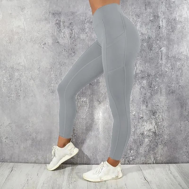 Women High Waist Yoga Leggings With Pocket Stretch Butt Lifting Workout Pants 8