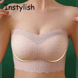 sexy invisible strapless seamless bralette wireless push up tube top