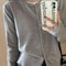 Solid Color Knitted Cardigan Women Long Sleeve Korean Style 0