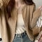 Solid Color Knitted Cardigan Women Long Sleeve Korean Style 13