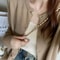 Solid Color Knitted Cardigan Women Long Sleeve Korean Style 2