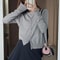 Solid Color Knitted Cardigan Women Long Sleeve Korean Style 7