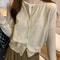 Solid Color Knitted Cardigan Women Long Sleeve Korean Style 8
