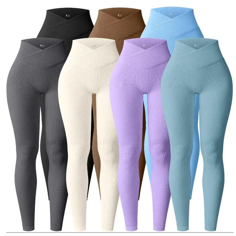 OQQ V Waist Butt Lifting Fitness Leggings For Women 0