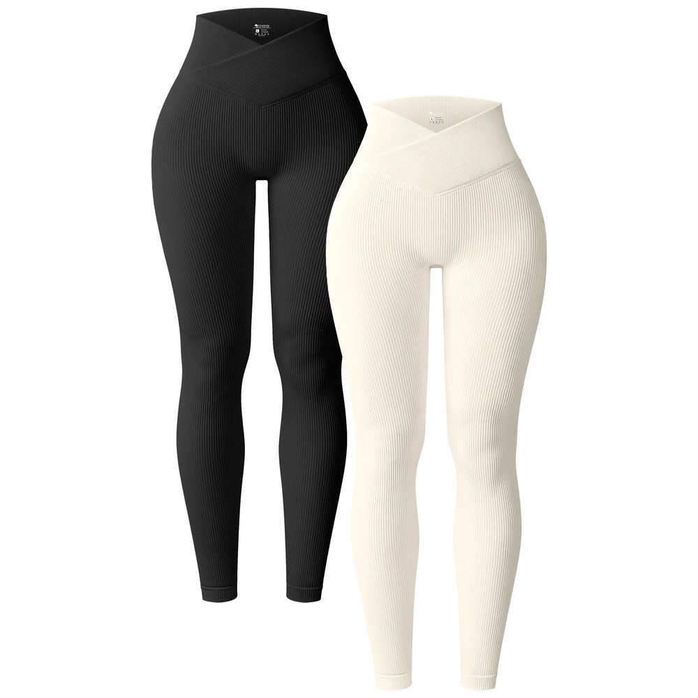 OQQ V Waist Butt Lifting Fitness Leggings For Women 3