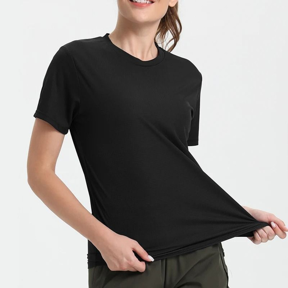 Women Solid Color Ultralight Quick Dry Sport T Shirt 6