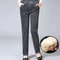 Women High Waist Corduroy Fleece Lined Warm Winter Pants 3