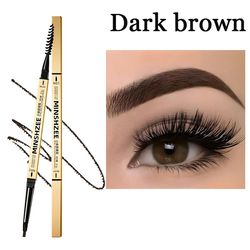 waterproof matte eyebrow pencil with double head and brush