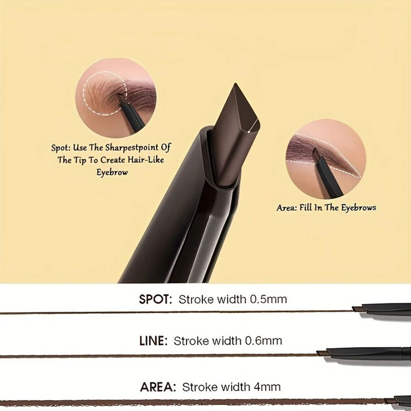 Waterproof Matte Eyebrow Pencil With Double Head And Brush 3