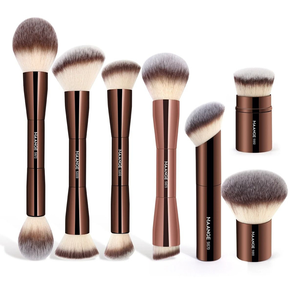 MAANGE Double Head Makeup Brush For Foundation Powder Concealer Blush And Bronzer 13