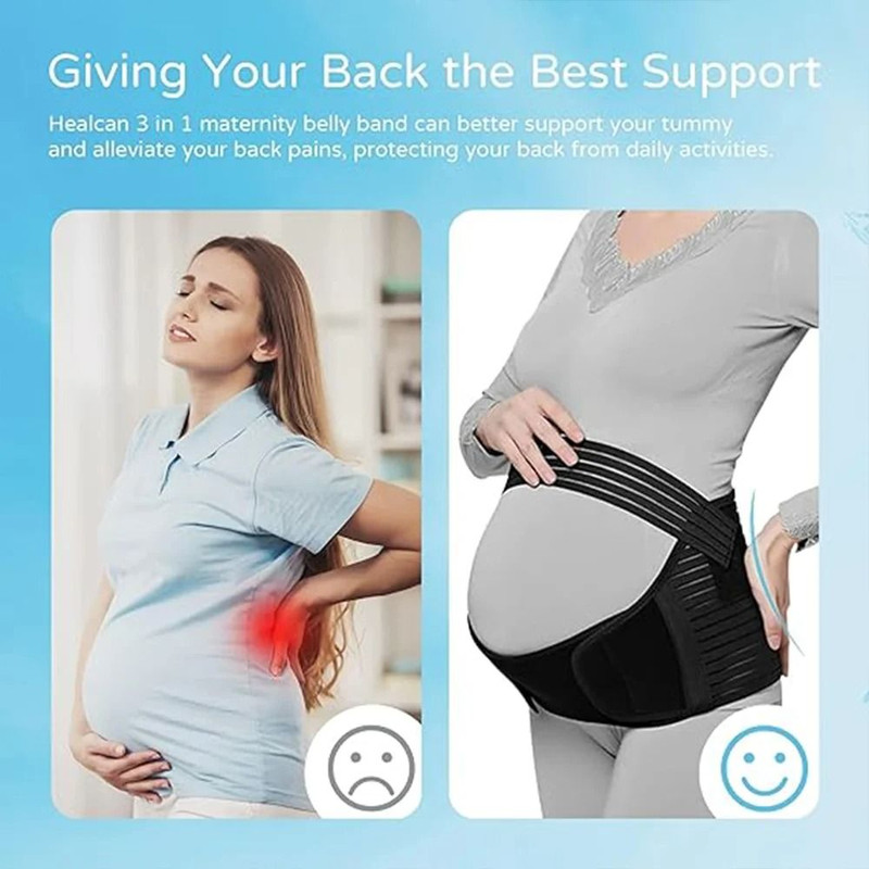 Maternity Support Belly Band Adjustable Back And Waist Care Brace 2