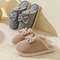Womens Bow Slippers Soft Warm Indoor Winter Home Shoes With Lightweight Sole 3