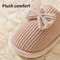 Womens Bow Slippers Soft Warm Indoor Winter Home Shoes With Lightweight Sole 4