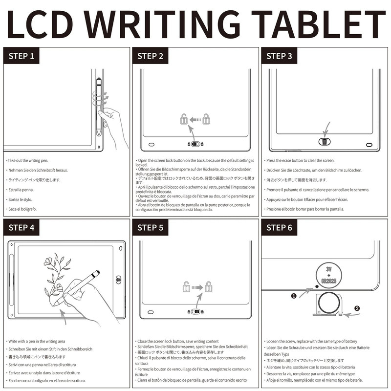 LCD Writing Tablet Digital Drawing Pad For Kids 85 10 And 12 Inch 4