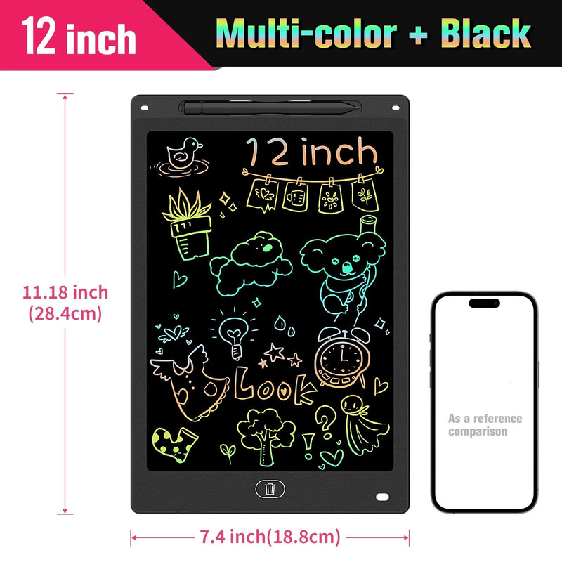 LCD Writing Tablet Digital Drawing Pad For Kids 85 10 And 12 Inch 16