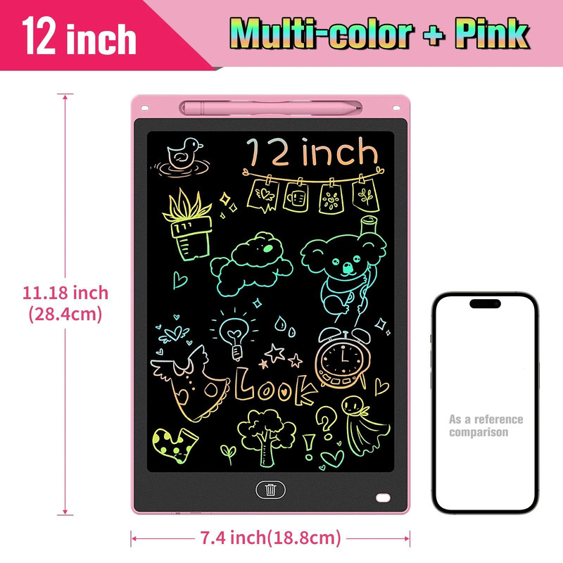 LCD Writing Tablet Digital Drawing Pad For Kids 85 10 And 12 Inch 18