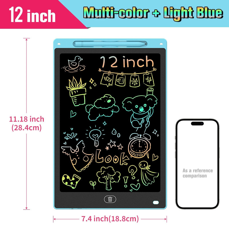 LCD Writing Tablet Digital Drawing Pad For Kids 85 10 And 12 Inch 20