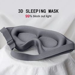 3d sleep mask soft memory foam eye cover for light blocking and comfortable rest