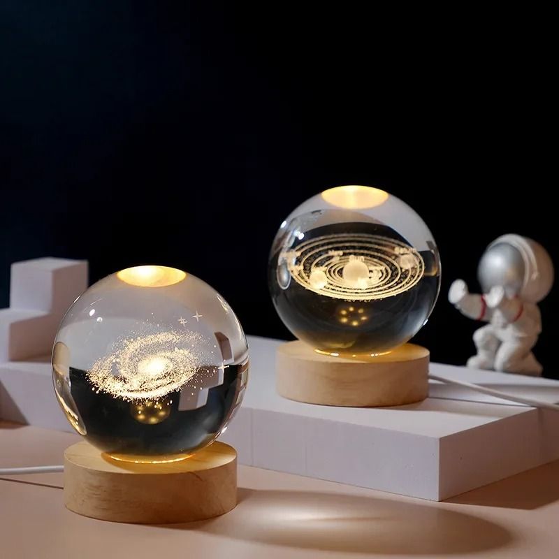 Galaxy Crystal Ball LED Lamp USB Powered Night Light For Home And Festival Decoration 1